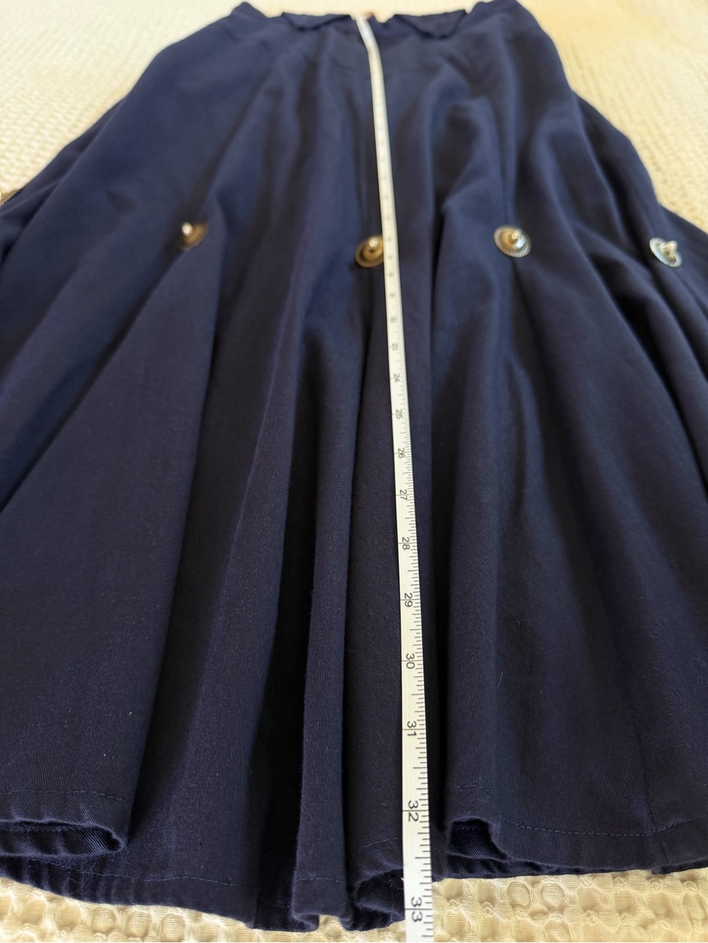 Vintage Circle T Western Concho Full Maxi Skirt Navy USA 7/8 - Picture 13 of 15